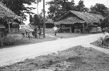 17 cinst sqn wewak ng 1963 sapper teddy stokes in front of diggers accm 